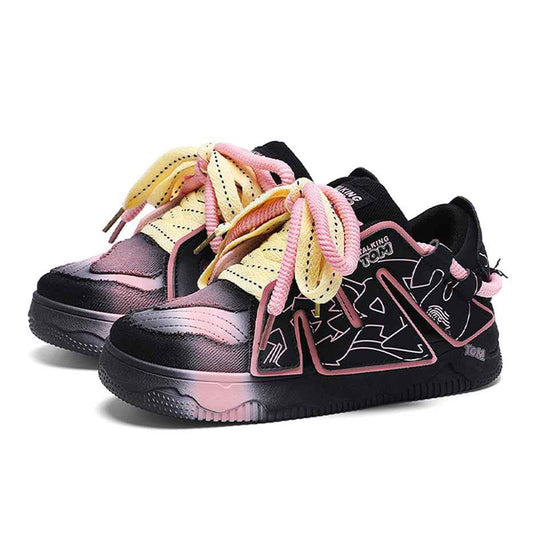 TALKING TOM | Graffiti Casual Sneakers - Black - itzy bitsy