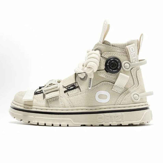 OETZI丨Ötzi Suede High-Top Platform Sneakers - Beige - itzy bitsy