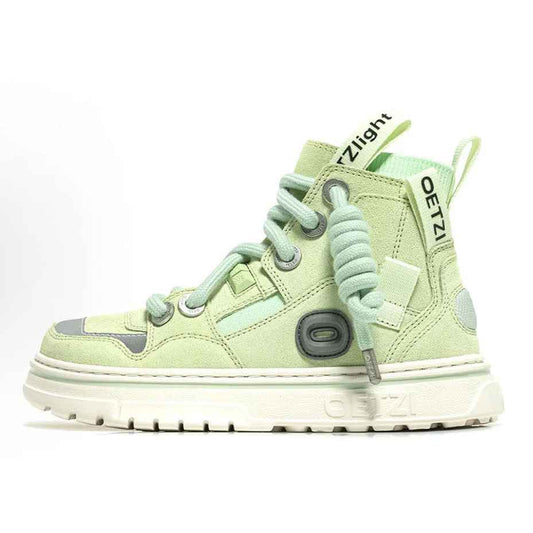OETZI丨Ötzi Suede High-Top Platform Sneakers - Green - itzy bitsy