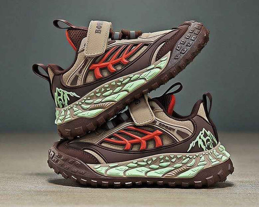 Khaki Bobdog Lightweight Wear-Resistant Soft-Sole Boy's Sneakers - itzy bitsy