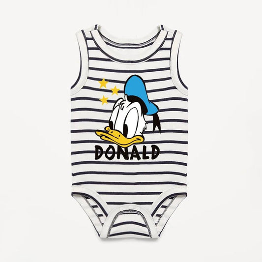 2Pcs Mickey Mouse Donald Duck Printed Summer Cute Bodysuits - itzy bitsy