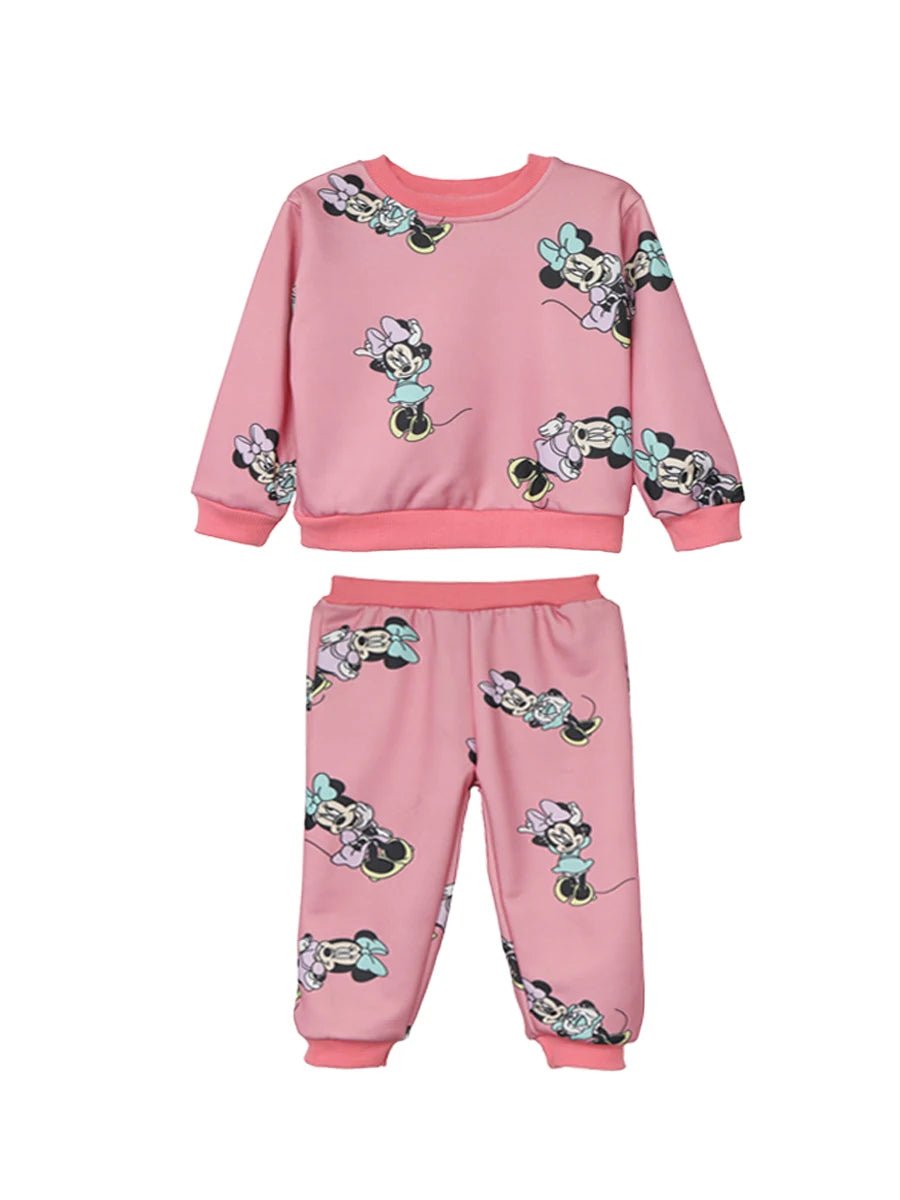2pcs Minnie print Sweatshirts + Pants Set - itzy bitsy