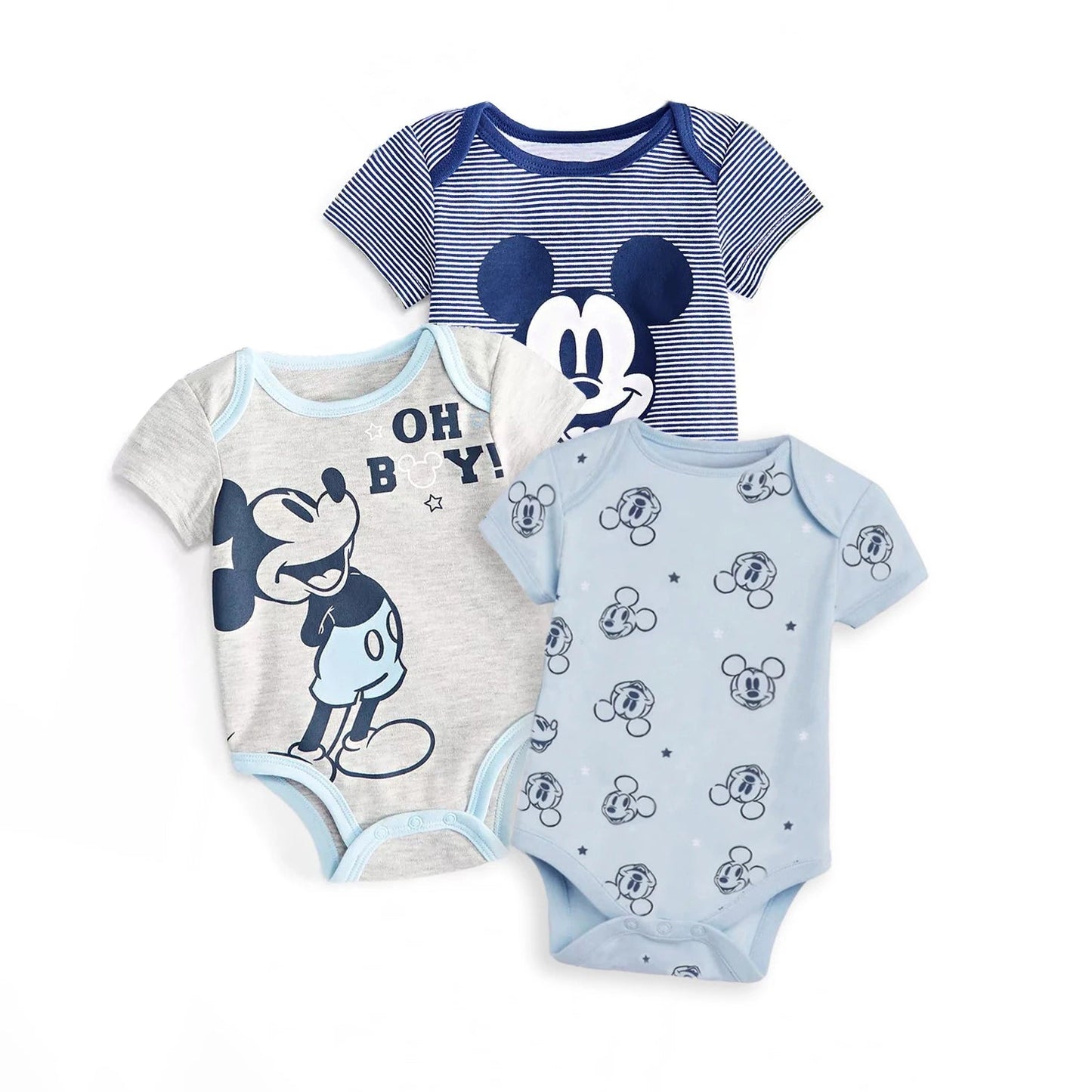 3Pcs Mickey Mouse Rompers - itzy bitsy