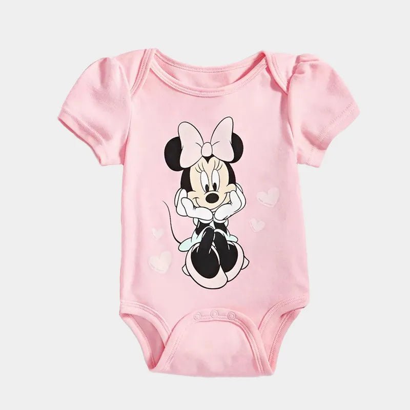 3Pcs Set Girl Minnie Printed Rompers - itzy bitsy