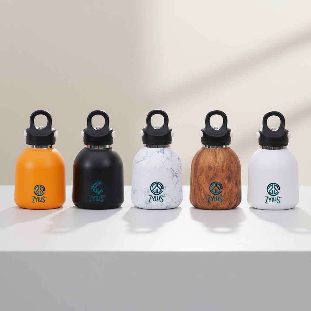 Kids Insulated Twist Free Water Bottle - Wood 400ml - itzy bitsy