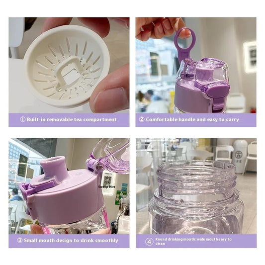 550ml Cartoon Clear Water Bottle - itzy bitsy