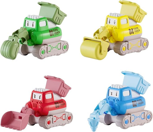 Pull Back Toy - Funny Push and Go,Small Construction, Interactive Kids Toys for Girls, Kids, Christmas Aged 3+