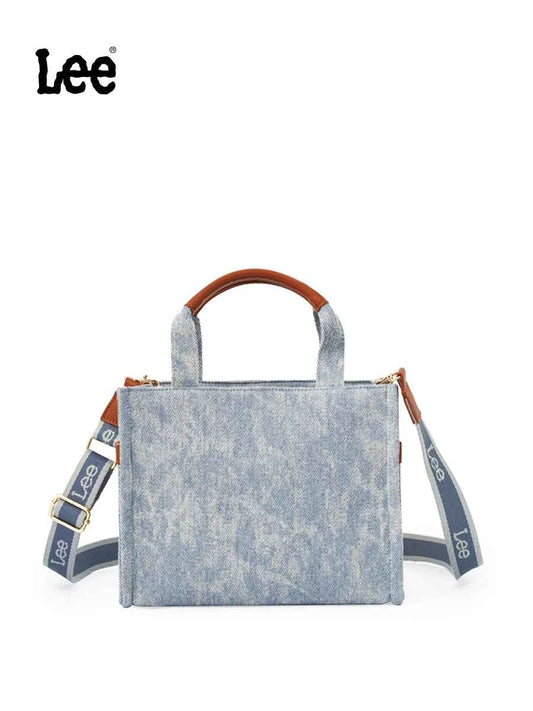 Lee official crossbody bag girls fashion versatile casual denim tote bag commuter shoulder bag work tote bag