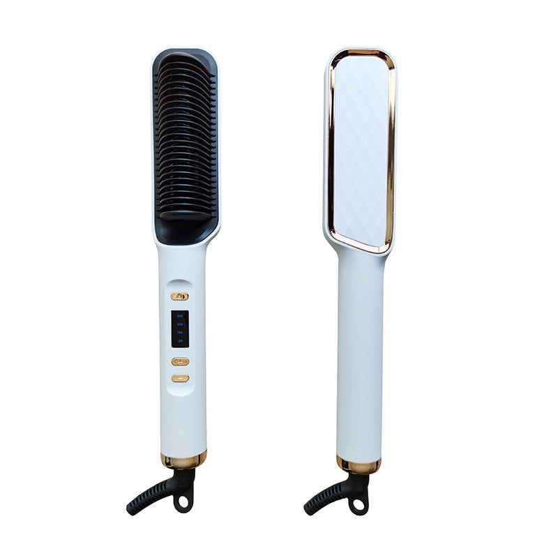 Gray Multifunctional Electric Hair Straightening Comb