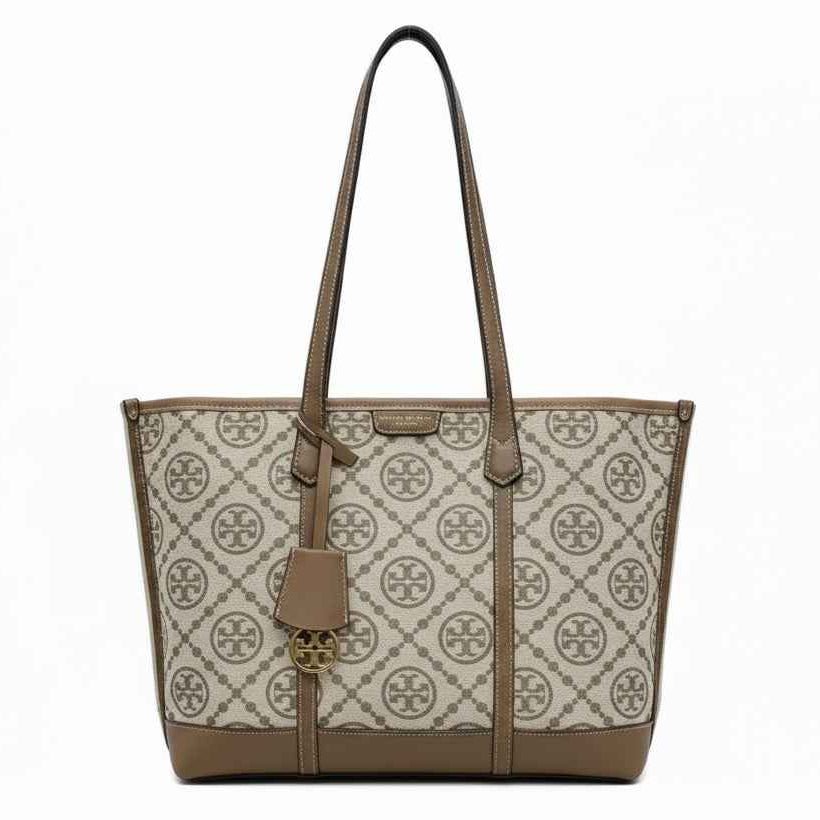 Tory Burch Perry T Monogram Jacquard Tote Bag - itzy bitsy