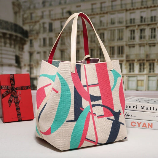 CHCH Niche Striped Large Capacity Bucket Bag - itzy bitsy