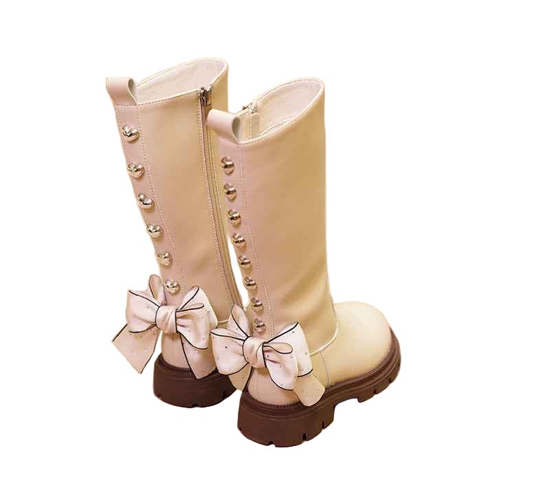 Children's Little Princess Bow High Boots - itzy bitsy