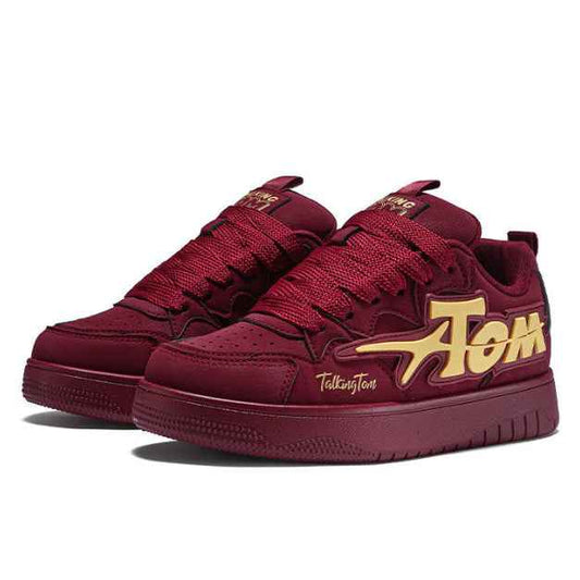 TALKING TOM | Suede Sports Board Shoes - Burgundy - itzy bitsy