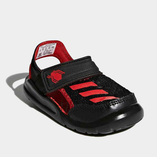 ADIDAS Fortaswim I Non-Slip Casual Black Red Sandals - itzy bitsy
