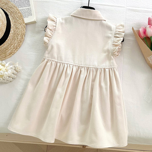 Girls Three-dimensional Flower Dress