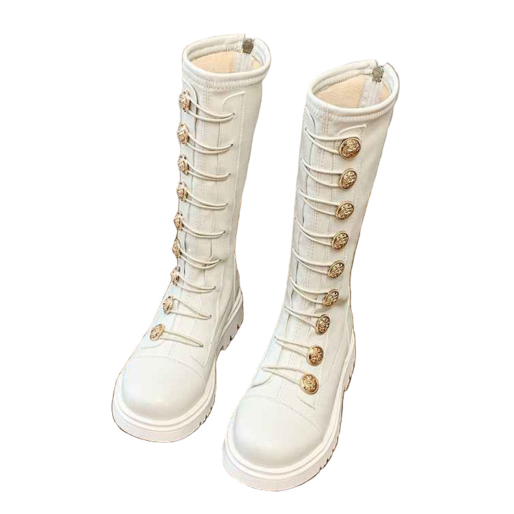 Girls' High Leather Boots