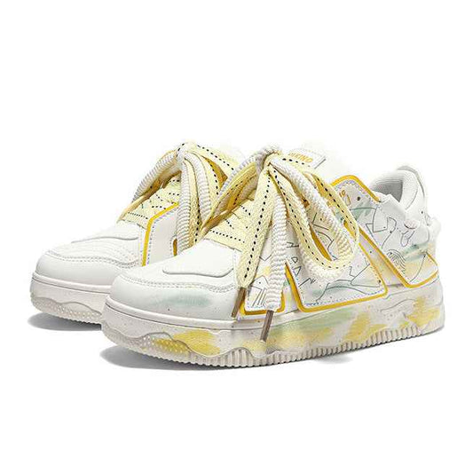 TALKING TOM | Graffiti Casual Sneakers - Yellow - itzy bitsy