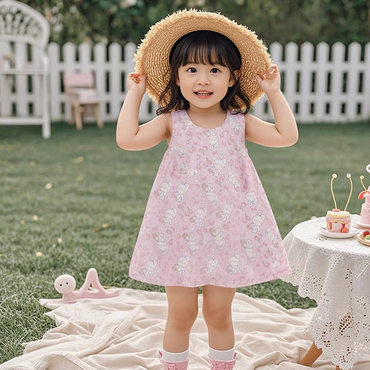 Girl's Bunny Dress Gauze Skirt 1-3Y