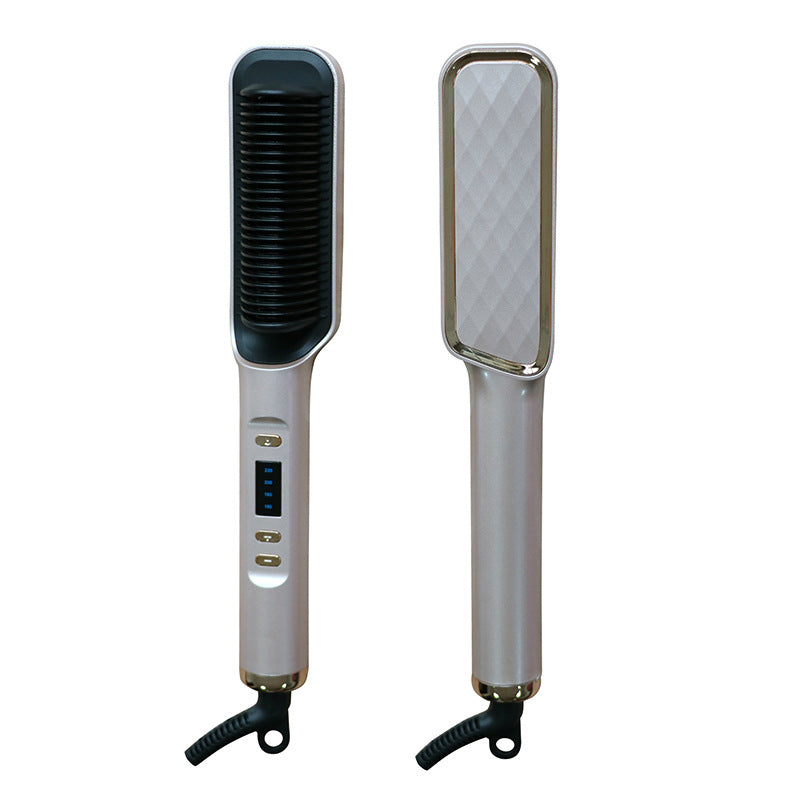 Green Multifunctional Electric Hair Straightening Comb