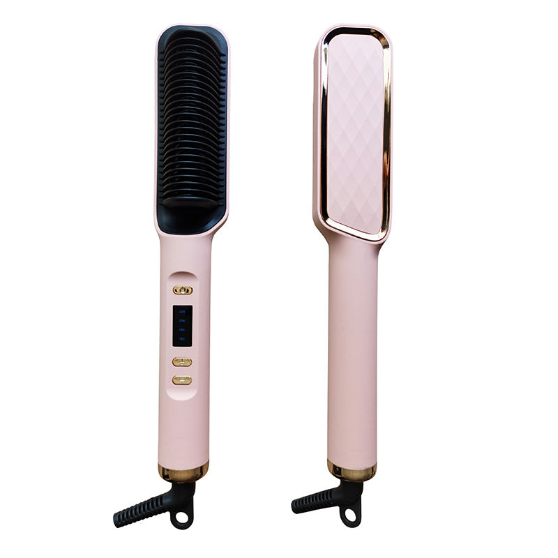 Purple Multifunctional Electric Hair Straightening Comb