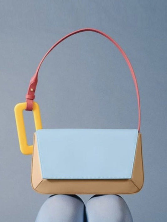 Women's Patchwork Color-Block Shoulder Bag - itzy bitsy