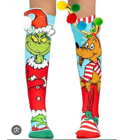 The Grinch and Max Christmas Socks - itzy bitsy