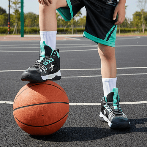 Children's Ocean Breeze High-Tops Basketball Shoes - Black - itzy bitsy