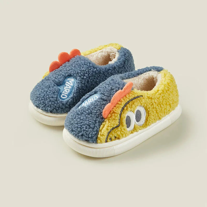 Cheerful Mario Children's Winter Cotton Warm Crocodile Shoes - Itzy bitsy