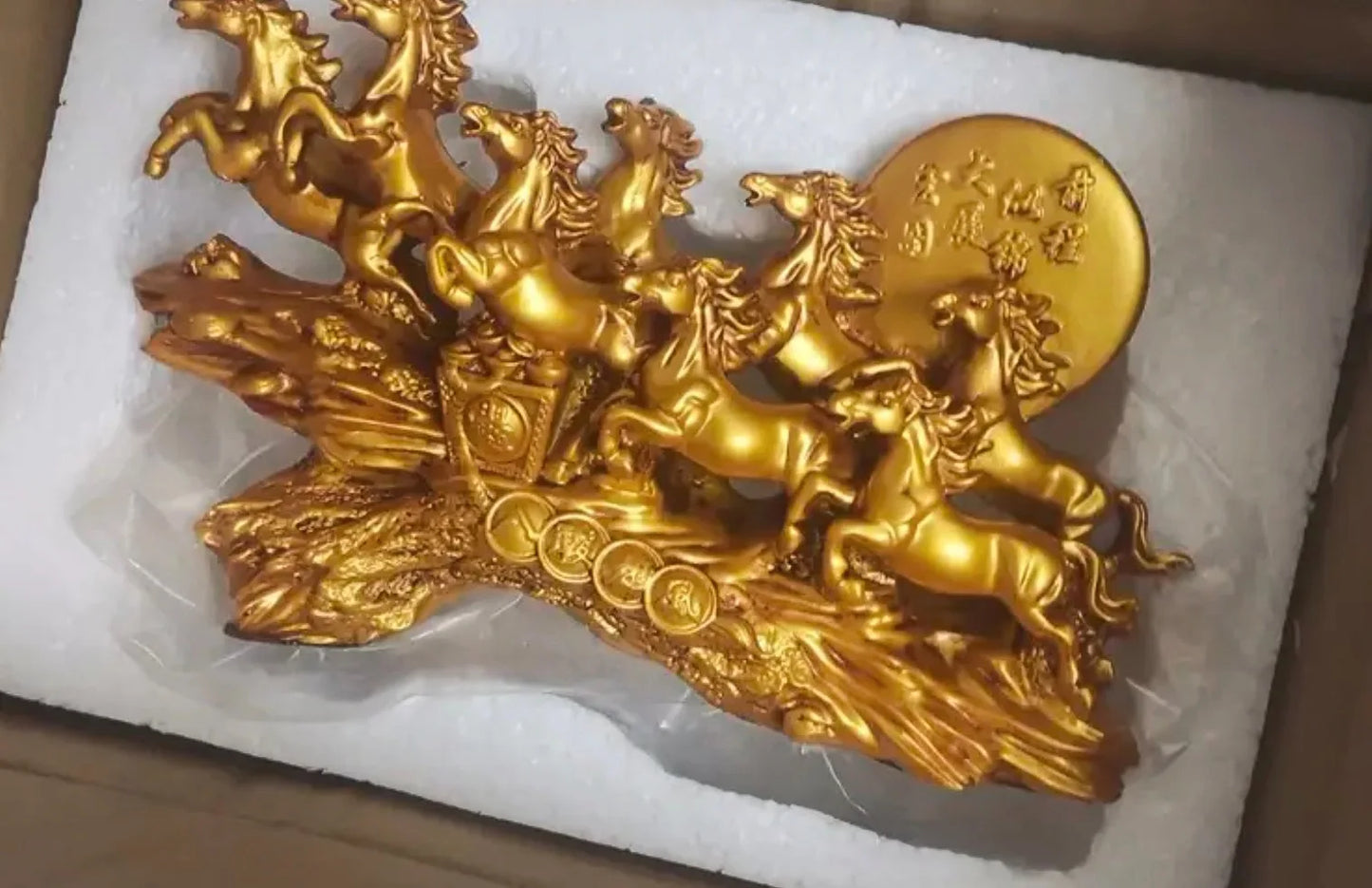 Eight Horses Resin Ornaments - Feng Shui Good Luck Wealth