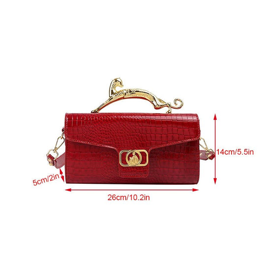 Classic Elegant Metal Handle Crossbody Bag - itzy bitsy