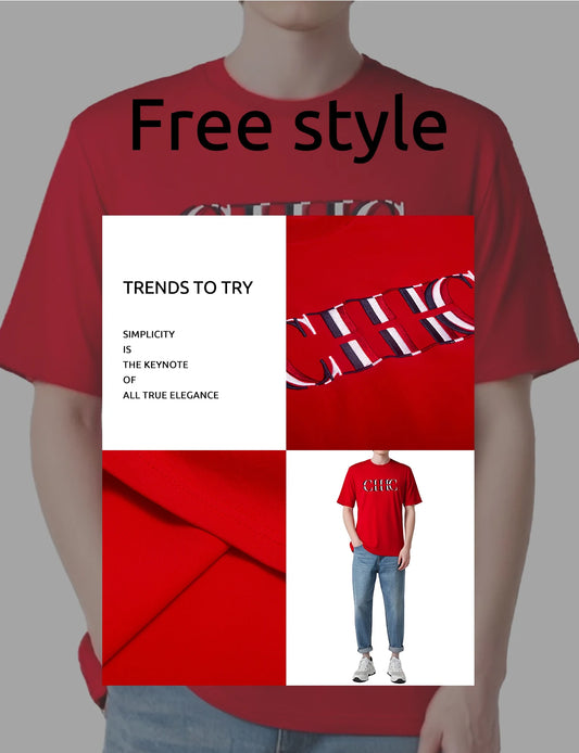 CH Pullover Men T Shirts Appliqué