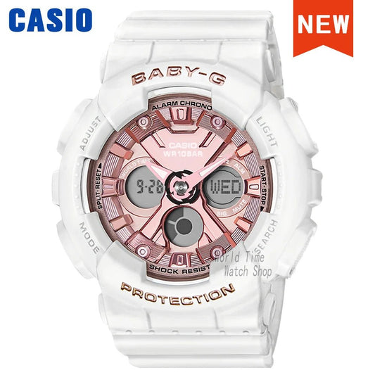CASIO BA110X-7A1 Women White Analog/Digital Watch with White Band - itzy bitsy