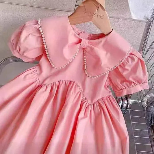 Lapel Short Sleeves Dress - itzy bitsy