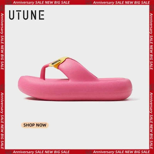 UTUNE Women's 5cm Platform Flip Flops