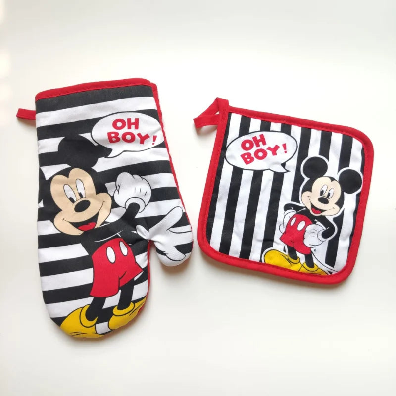 2pcs Disney Mickey Mouse Oven Gloves Coaster - Itzy bitsy