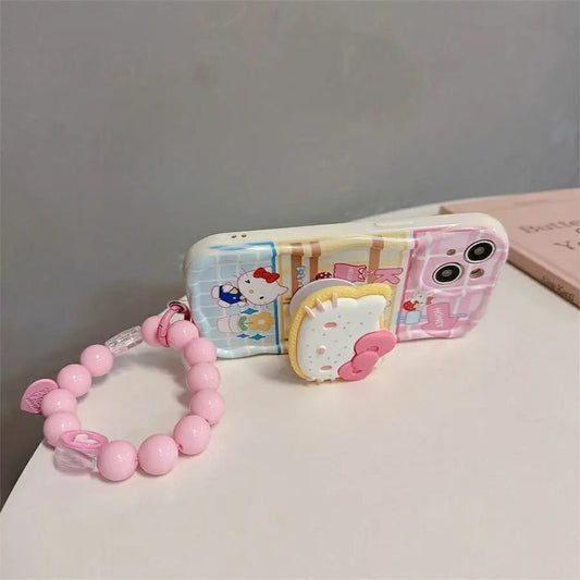 Phone Case with Holder For iPhone Hello Kitty, Melody - itzy bitsy