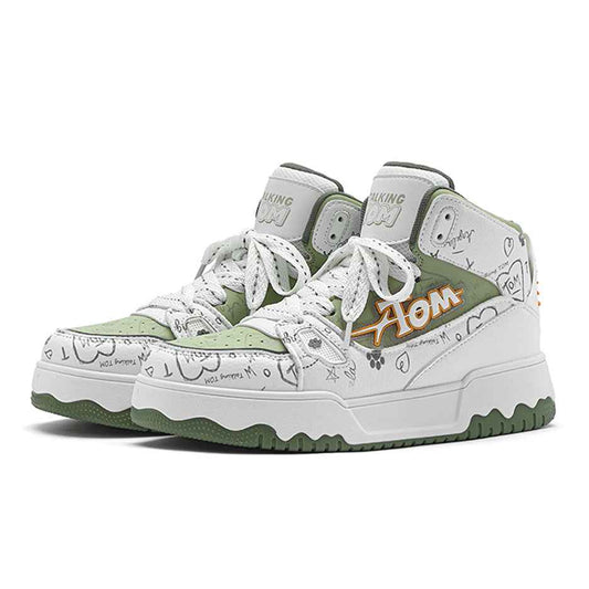 TALKING TOM | Graffiti High-Top Sneakers - Green - itzy bitsy