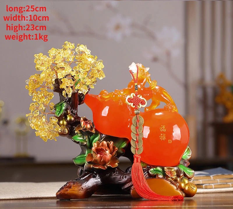 Feng Shui Fortune Gourd Brave Crystal Ornaments - itzy bitsy