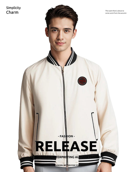CHCH Men's Casual Zipper Windbreaker Bomber Jacket - itzy bitsy