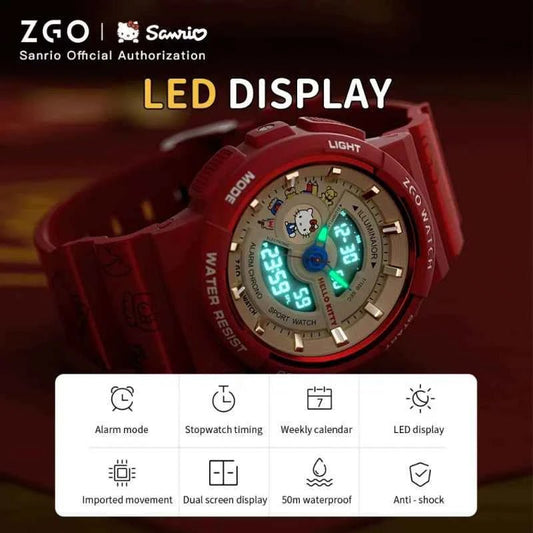ZGO Sanrio Multifunction Sports Digital Watch - itzy bitsy