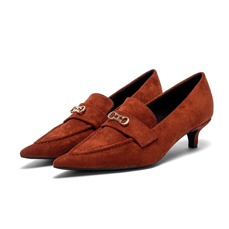 CHCH Women's Retro Suede Pointed Business Shoes - itzy bitsy