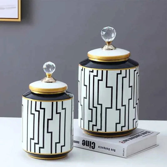 Ceramic Crystal Decorative Jar Home Decoration Storage Jar - itzy bitsy