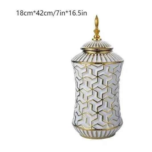 Luxury Ceramic Jar Home Decorative Vase Ornaments - itzy bitsy