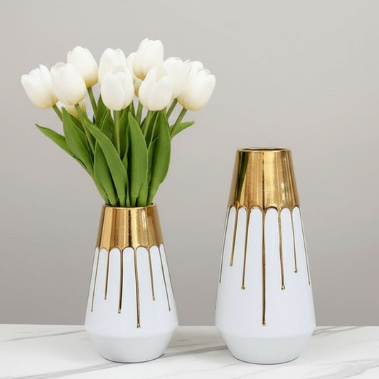 Home Decor Gilded Ceramic Vases - itzy bitsy