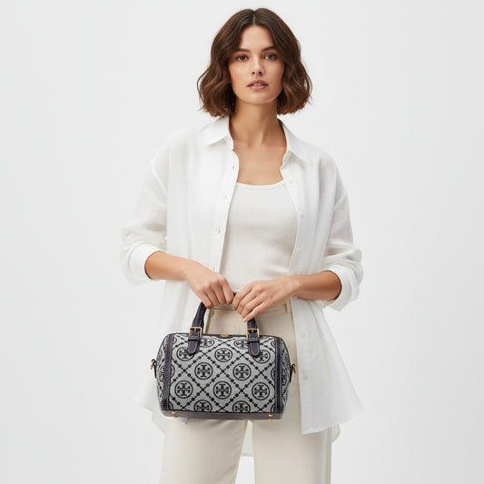 Tory Burch T Monogram Barrel Bag