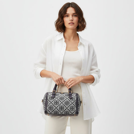 Tory Burch T Monogram Barrel Bag - itzy bitsy