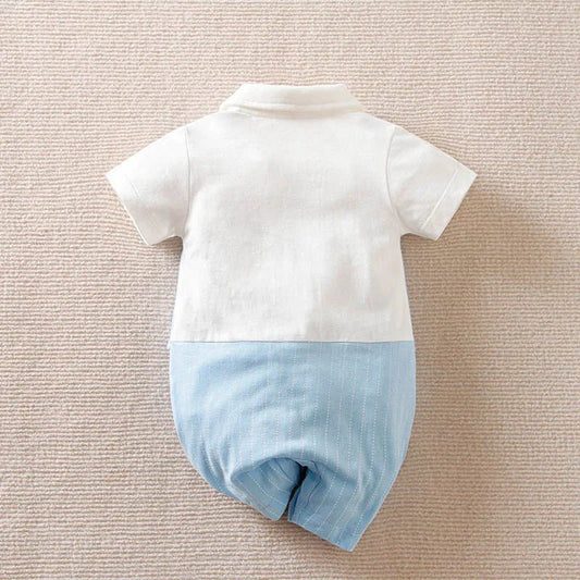 Baby Summer Vest Gentleman Short Sleeve Casual Romper - itzy bitsy