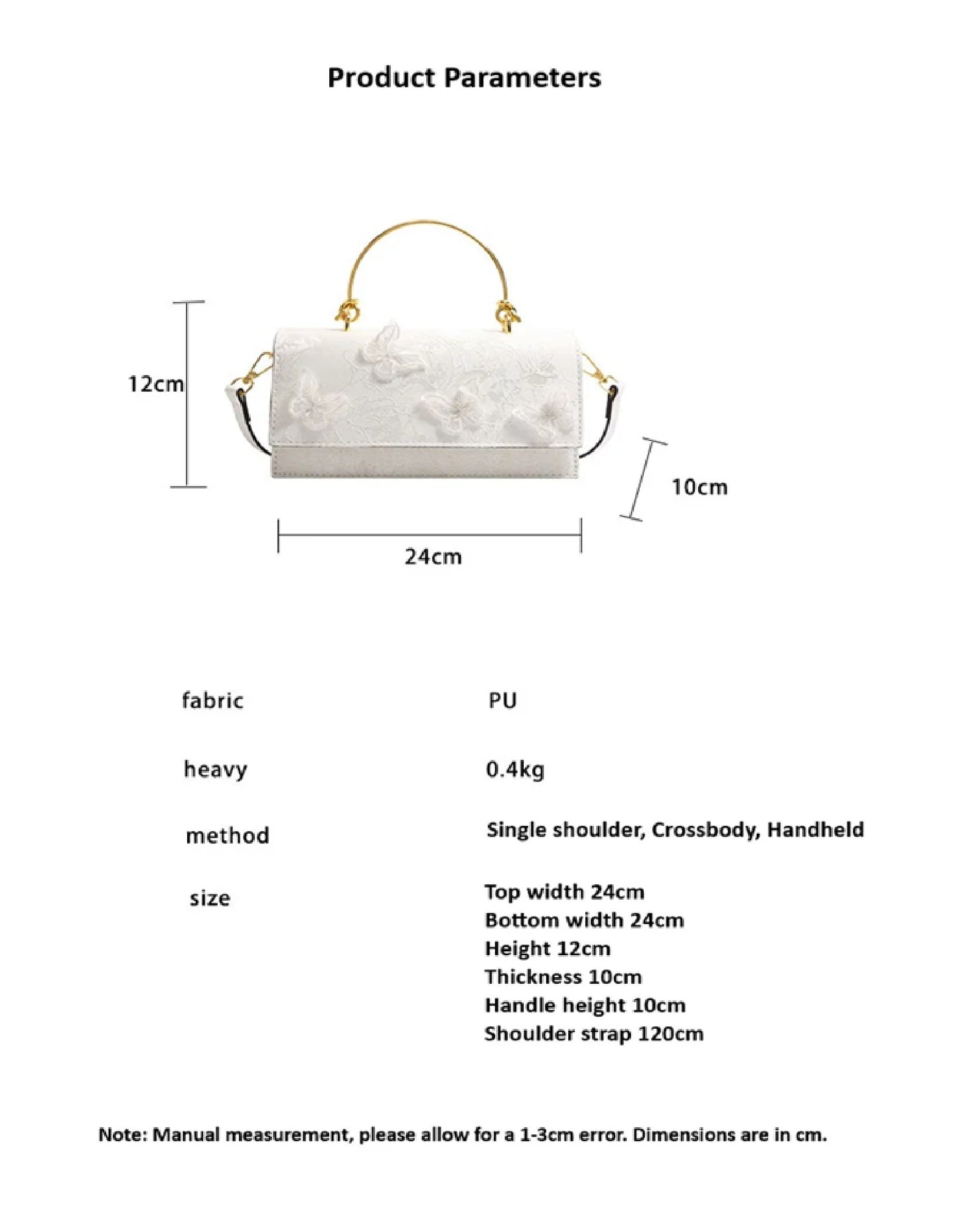 Stylish Butterfly Lace Crossbody Bag