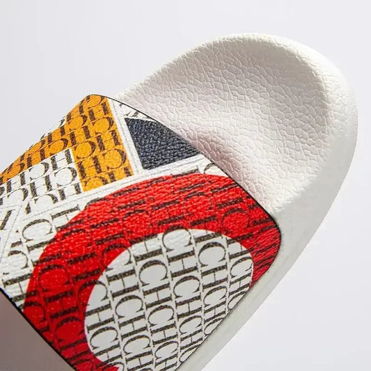 CH Luxury Classic Letter Printed Women's Flip Flops - itzy bitsy