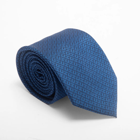 CHCH Men's Solid Jacquard Plaid Tie - itzy bitsy